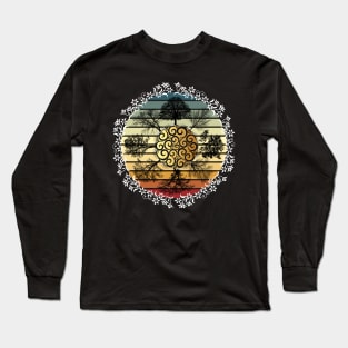 Black Trees with a floral accent Long Sleeve T-Shirt